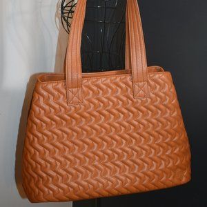 NWOT Lug Vegan Leather Copper Brown Tempo Classic Tote Bag